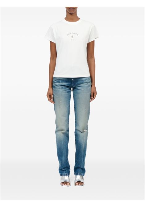 t-shirt signature donna bianca MM6 MAISON MARGIELA | S62GD0216 M20048101